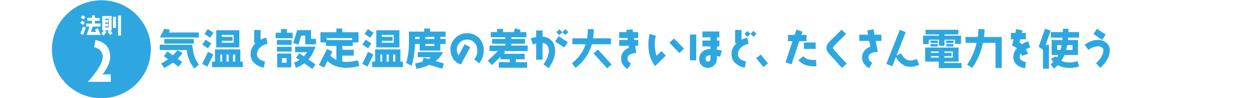 法則2 気温と設定温度の差が大きいほど、たくさん電力を使う